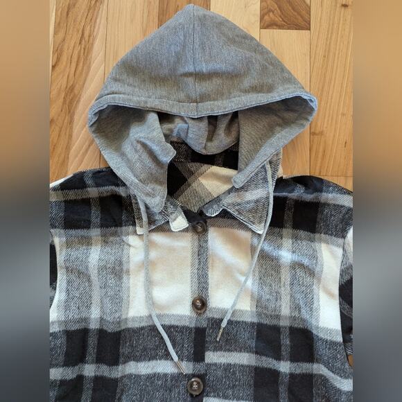 NWT Halara Hooded Plaid Jacket Size XS - Picture 4 of 9